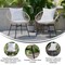 Flash Furniture Tan Rattan Rope Chairs - Light Gray Cushions, PK 2 TW-VN017-TAN-GG - alternate 9
